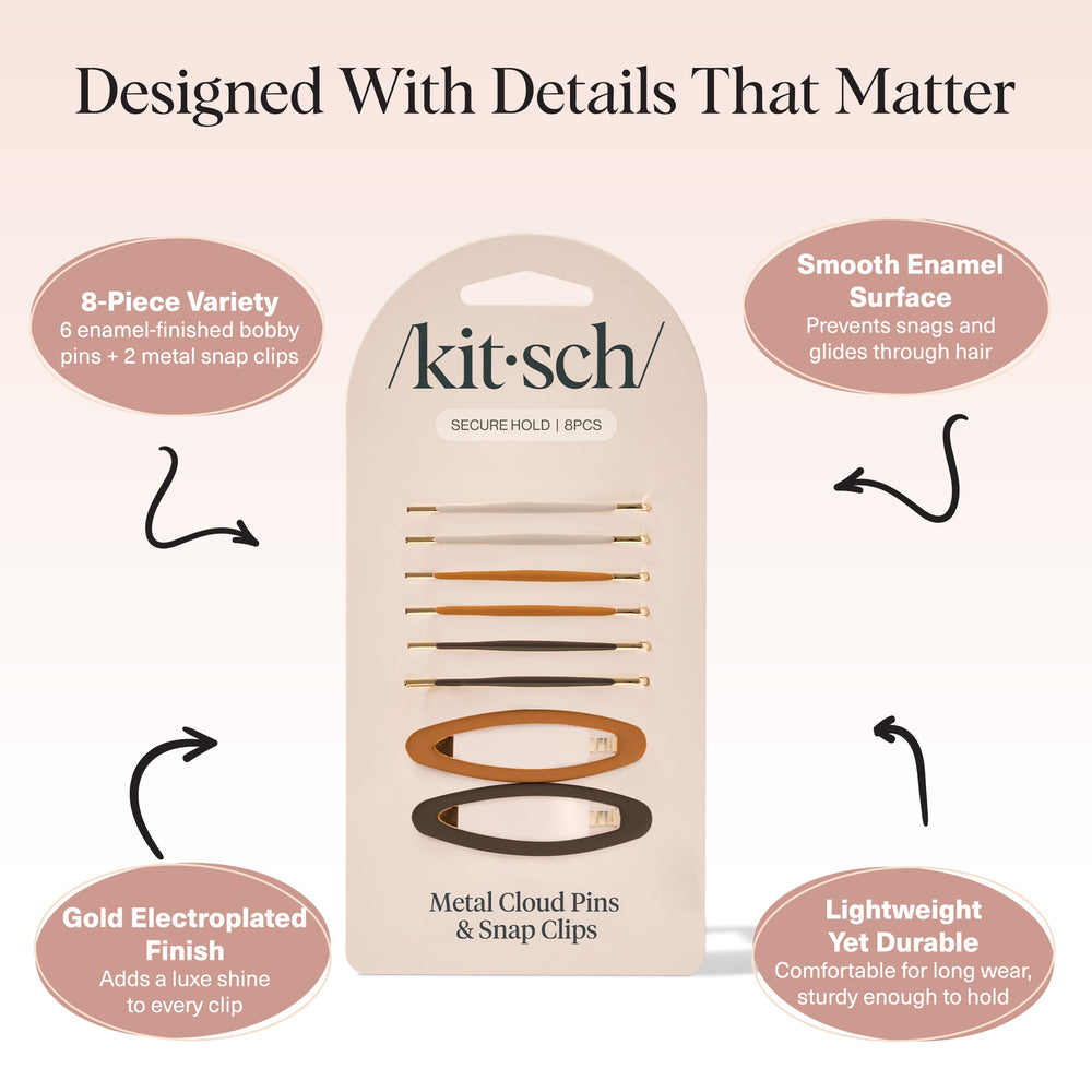 Kitsch gold metal clip shines for premium look and upgrade