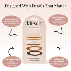 Kitsch gold metal clip shines for premium look and upgrade