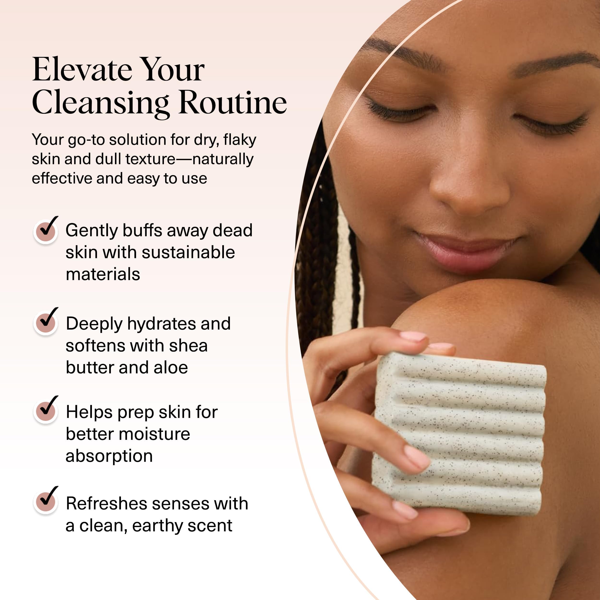 Kitsch grano exfoliante jojoba: exfoliación suave y mejora la textura.