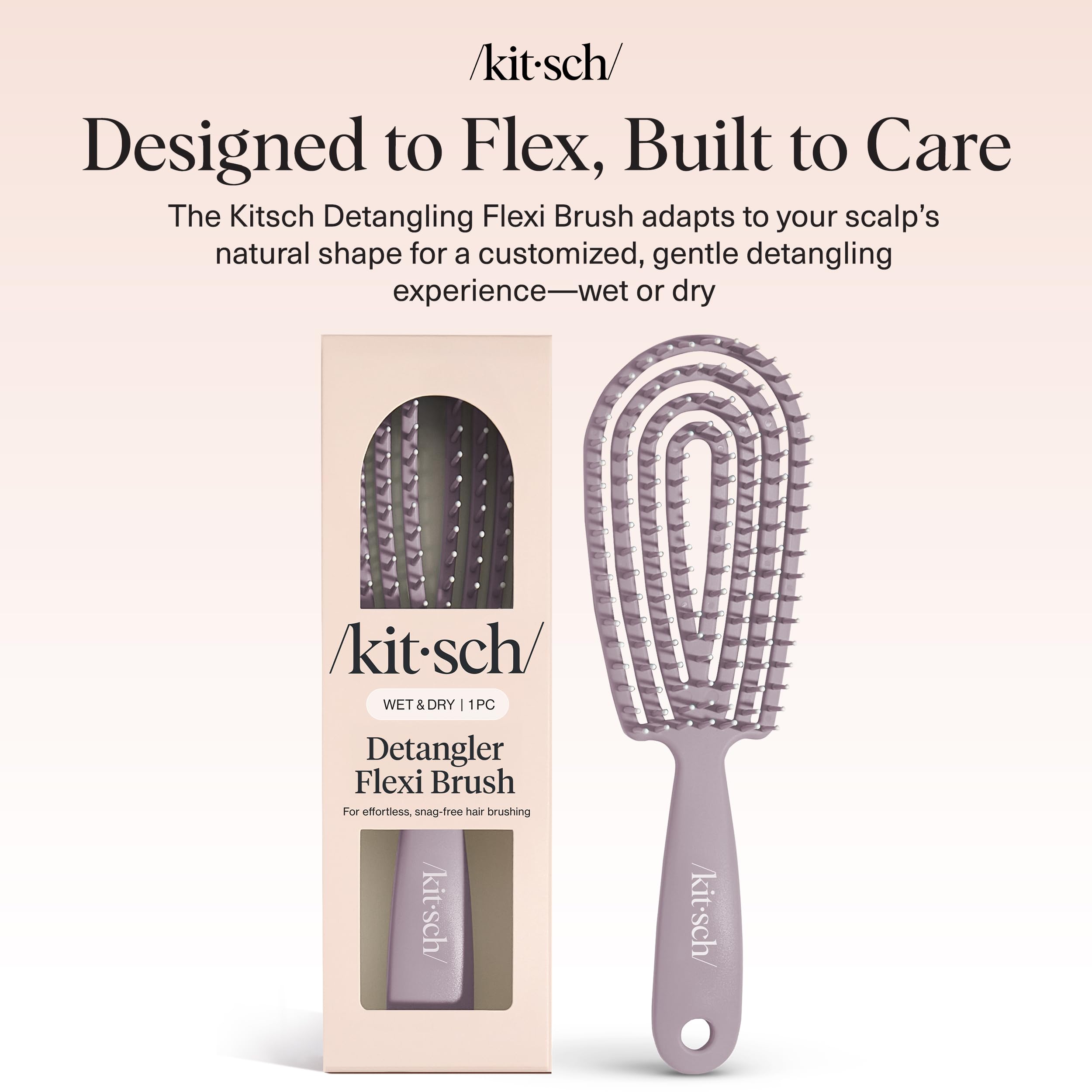 Kitsch Ergonomic design reduces tension for comfortable daily brushing