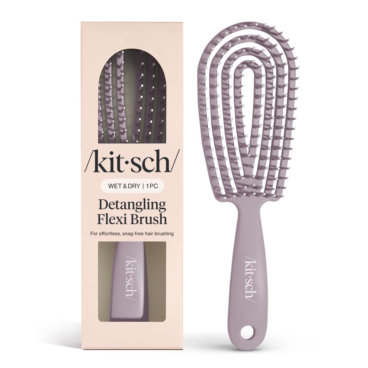Kitsch Flexi Flow detangler with bendable frame for smooth detangling on wet or dry hair