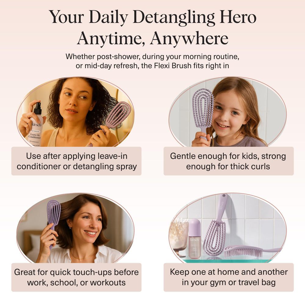 Kitsch Scalp-massage feature comforts while detangling for healthier-looking curls