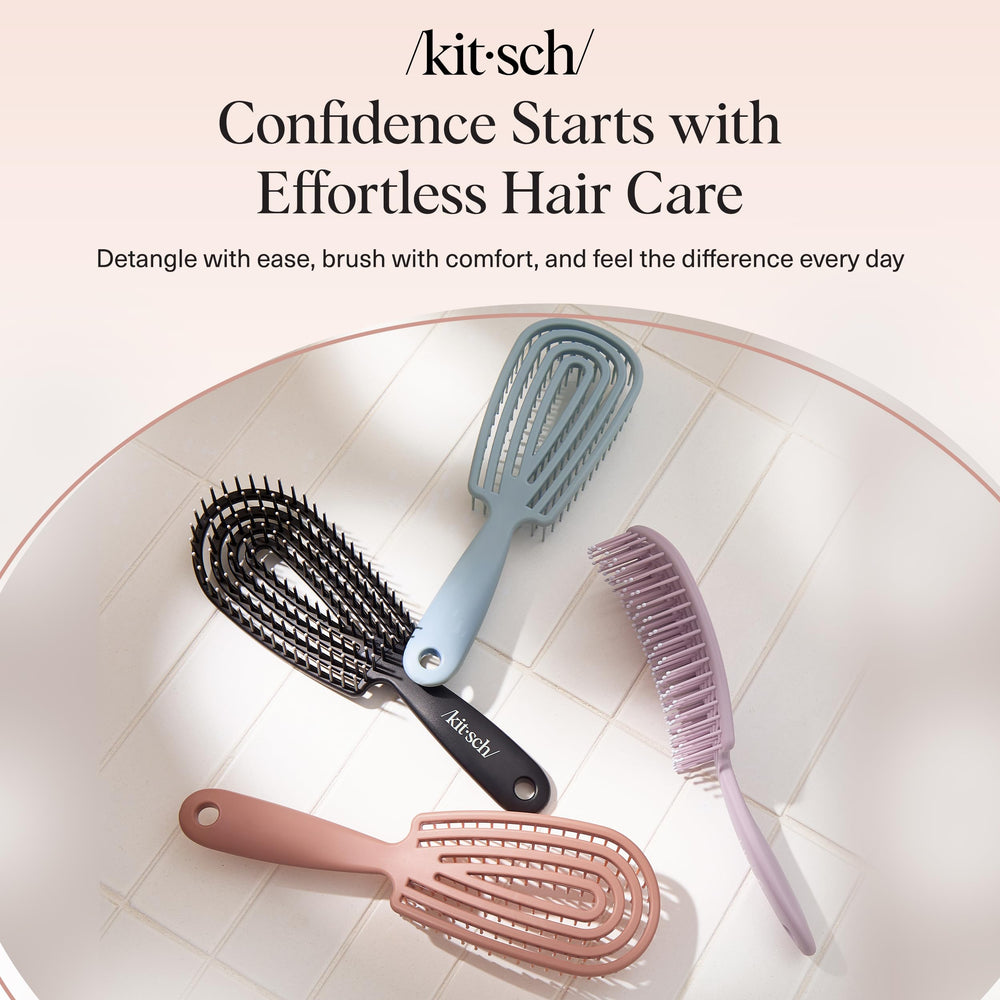 Kitsch Shine-preserving detangler keeps cuticle smooth for glossier strands