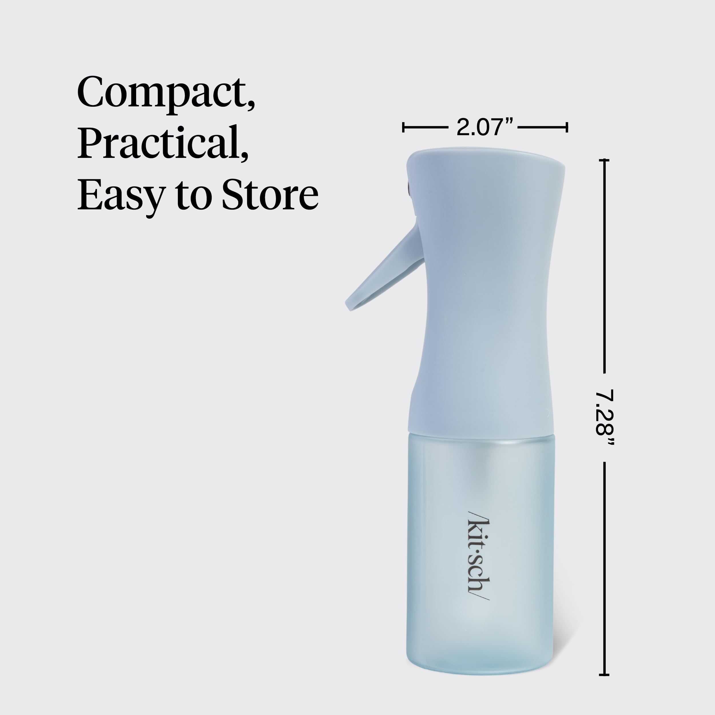Kitsch hair mist action demonstrates ultra-fine mist for quick refresh.