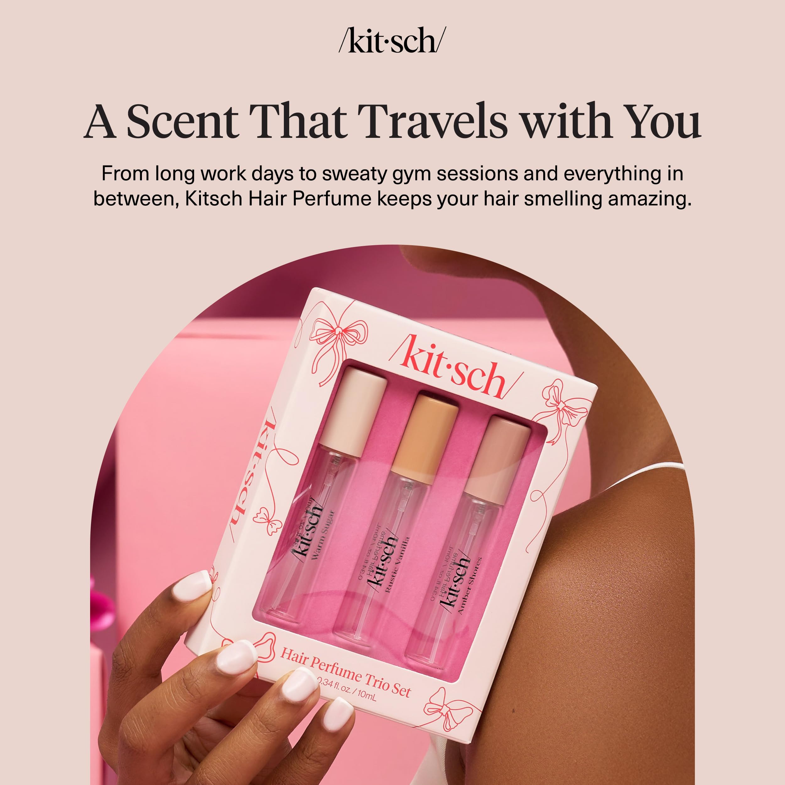 Kitsch gift-ready hair perfume trio box for her