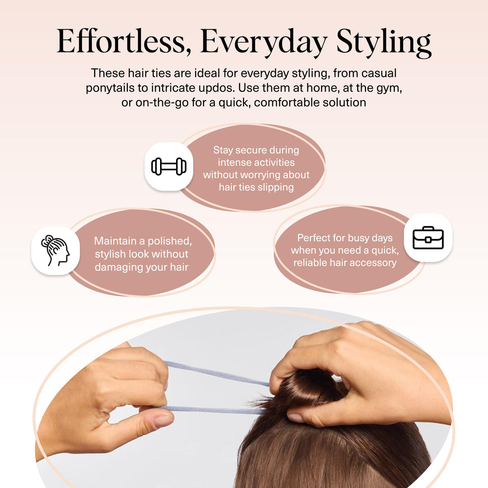 Kitsch Hair Ties para coletas y trenzas sin dañar.