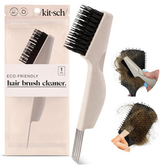 Kitsch herramienta limpiadora 2 en 1 para cepillos, elimina pelos y residuos.