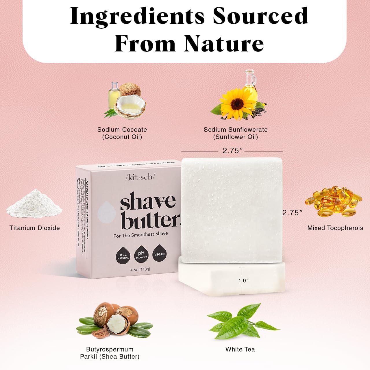 Kitsch hydrating shave soap foam demonstrates creamy lather for sensitive skin.