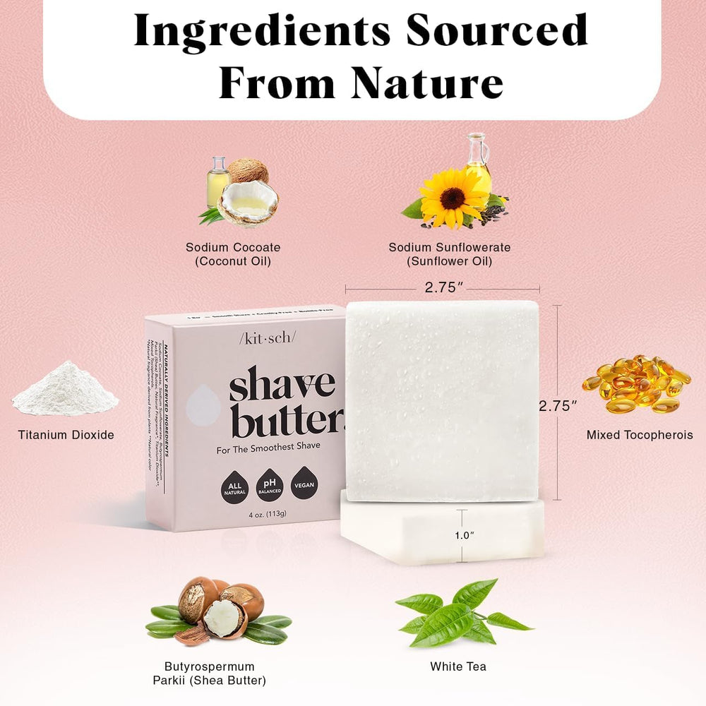 Kitsch hydrating shave soap foam demonstrates creamy lather for sensitive skin.