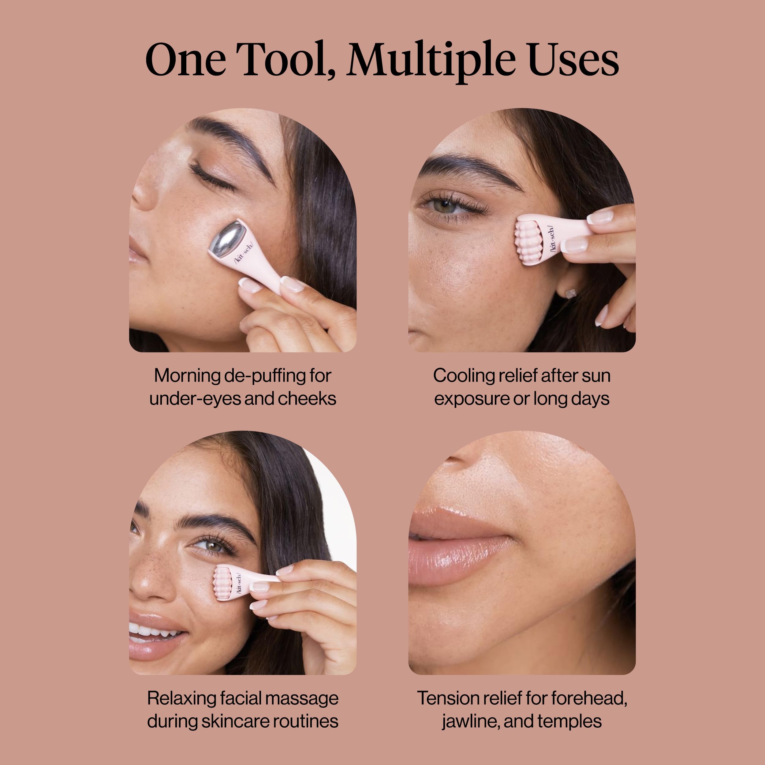 Kitsch jawline massage to relax facial tension and improve contour feel.