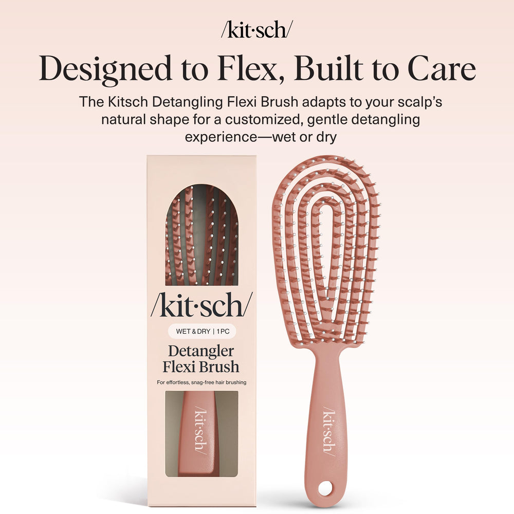Kitsch kids brush gently detangles young hair with care.