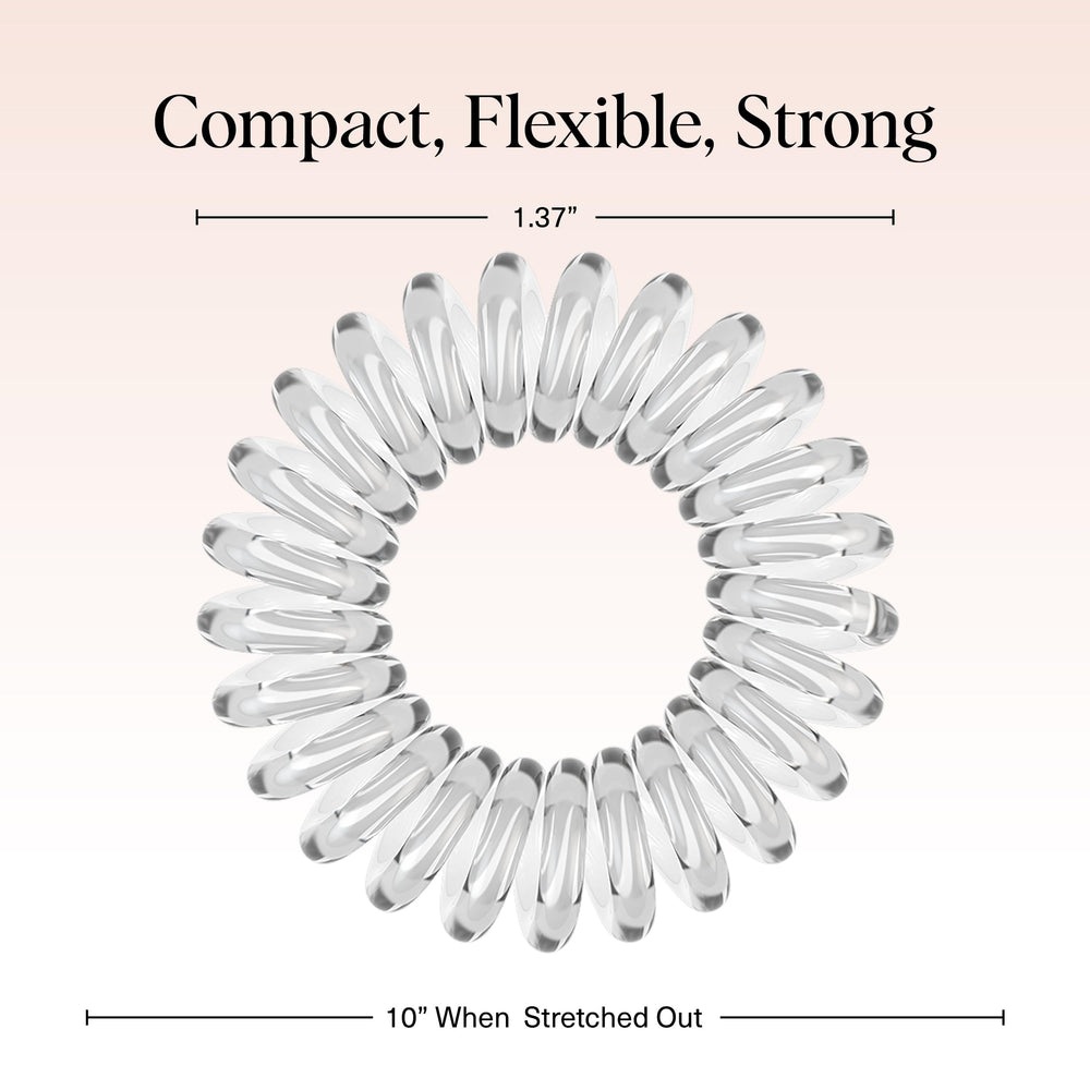 Kitsch ligas espiral transparente para coletas sin dejar marcas