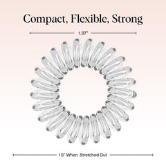 Kitsch ligas espiral transparente para coletas sin dejar marcas