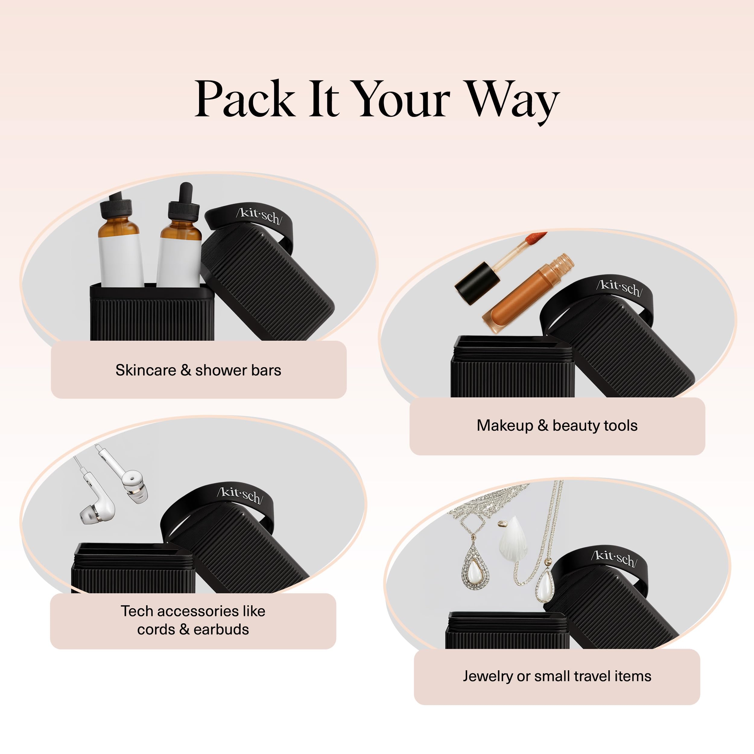 Kitsch lightweight carry-on soap case ideal for on-the-go routines.