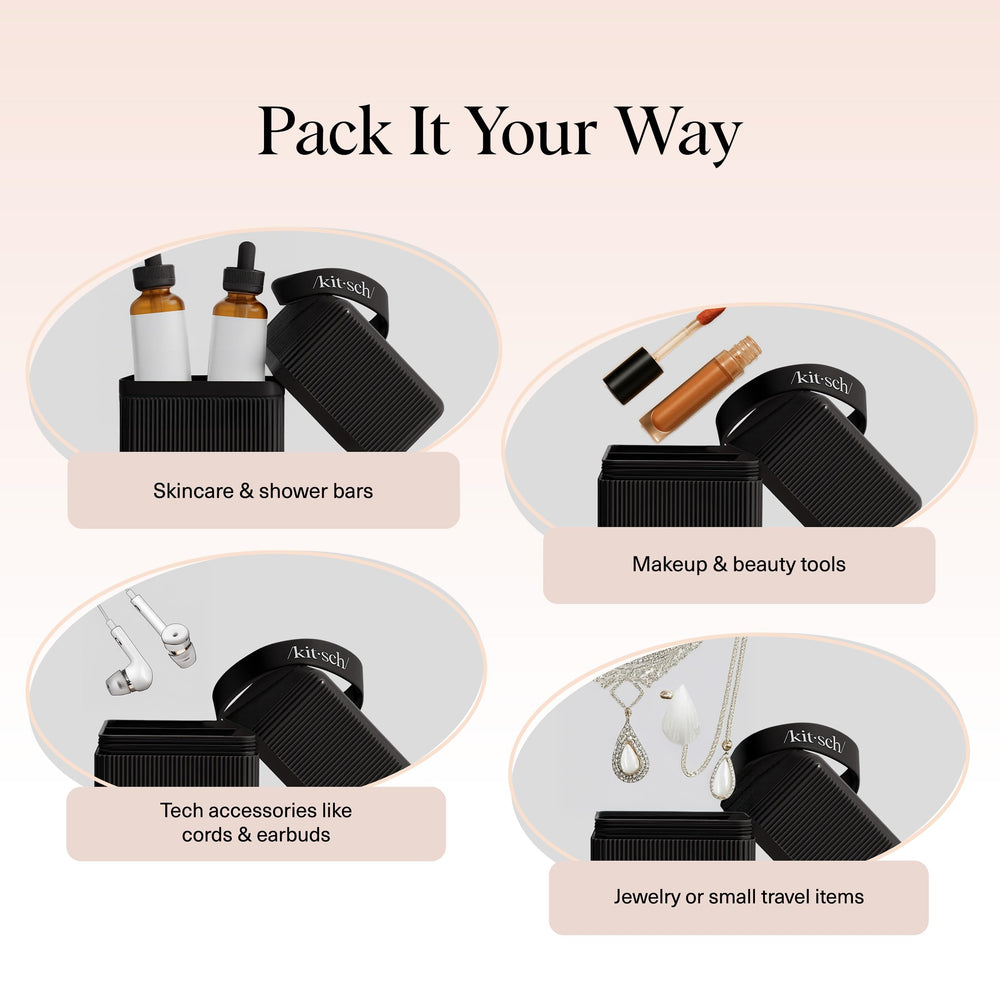 Kitsch lightweight carry-on soap case ideal for on-the-go routines.