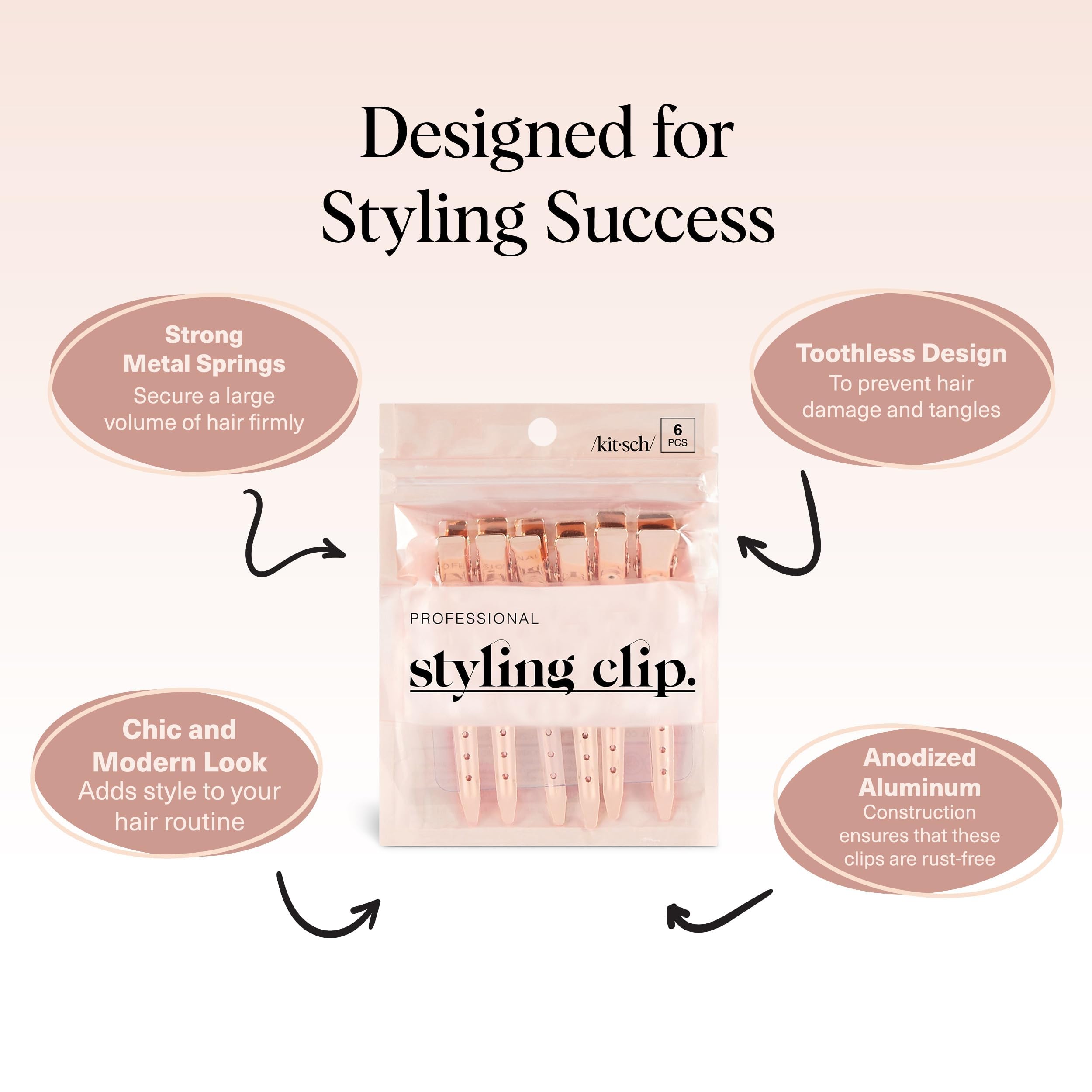 Kitsch hair sectioning clip versatile for styling and makeup