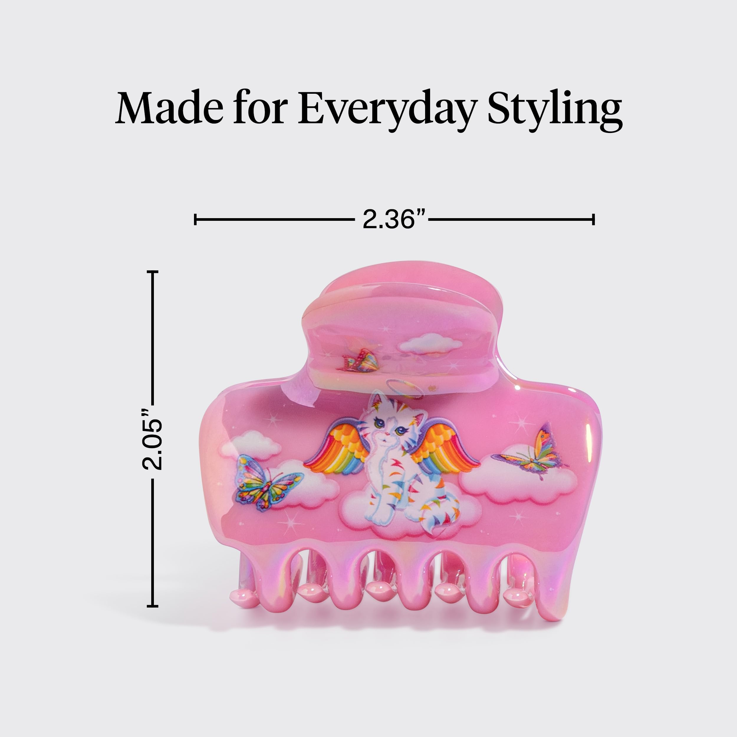 Lisa Frank x Kitsch pinza para medio recogido con forma ergonómica.