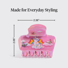 Lisa Frank x Kitsch pinza para medio recogido con forma ergonómica.