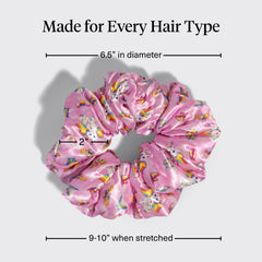 Scrunchie satén de gran tacto suave para peinados estables, Lisa Frank y Kitsch.