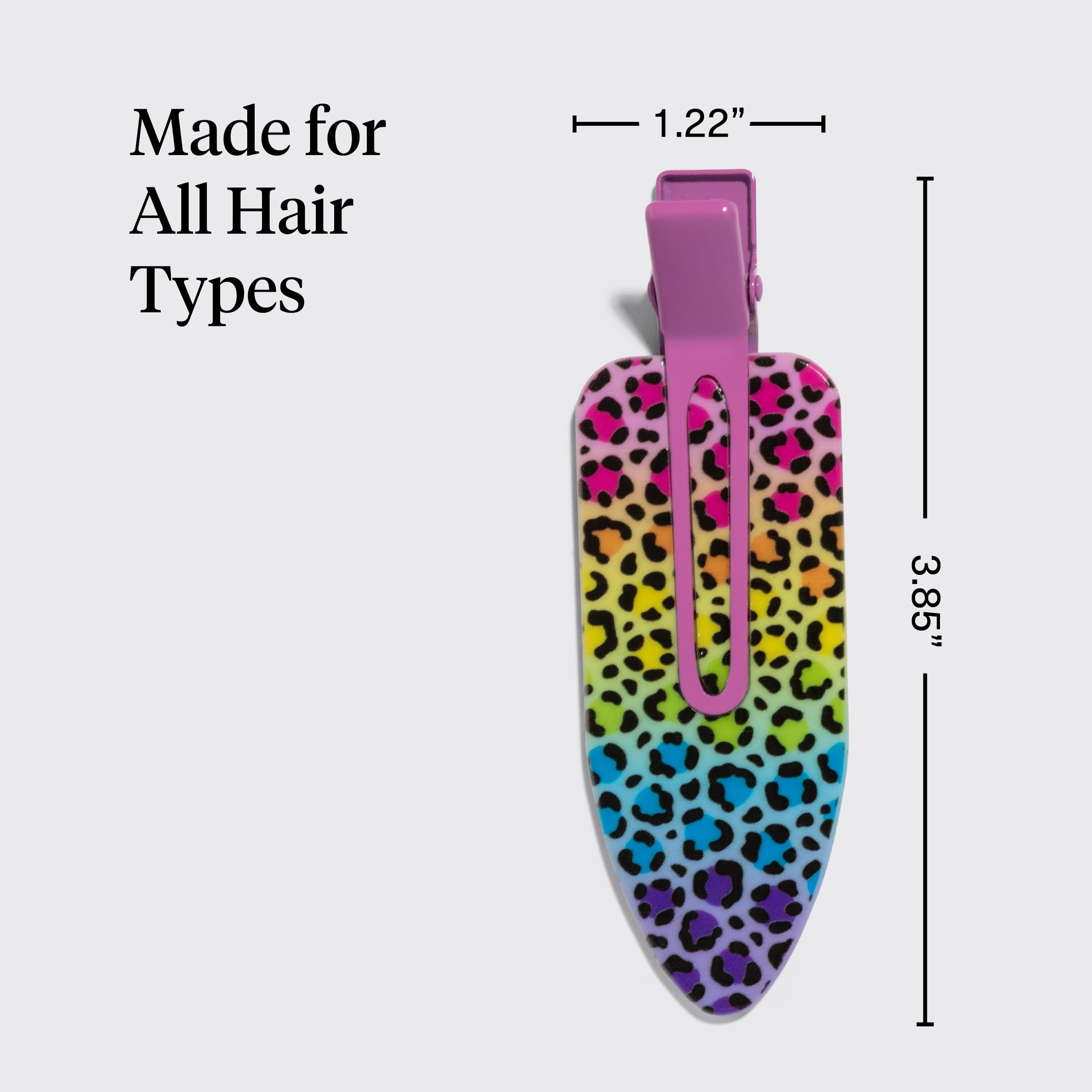 Clip Lisa Frank x Kitsch XL uso en maquillaje para cabello recogido