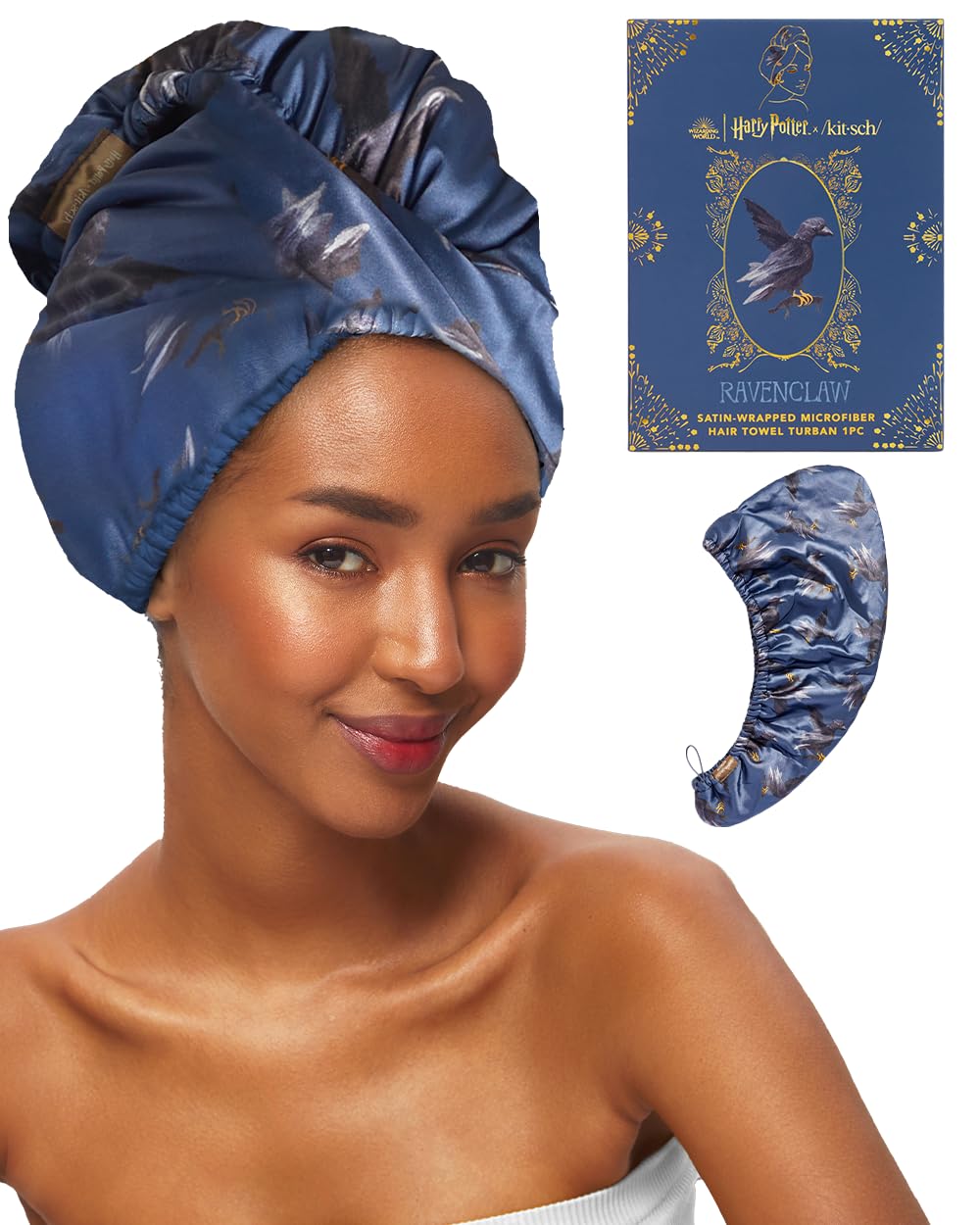 Kitsch long-hair quick-dry wrap designed for busy mornings.