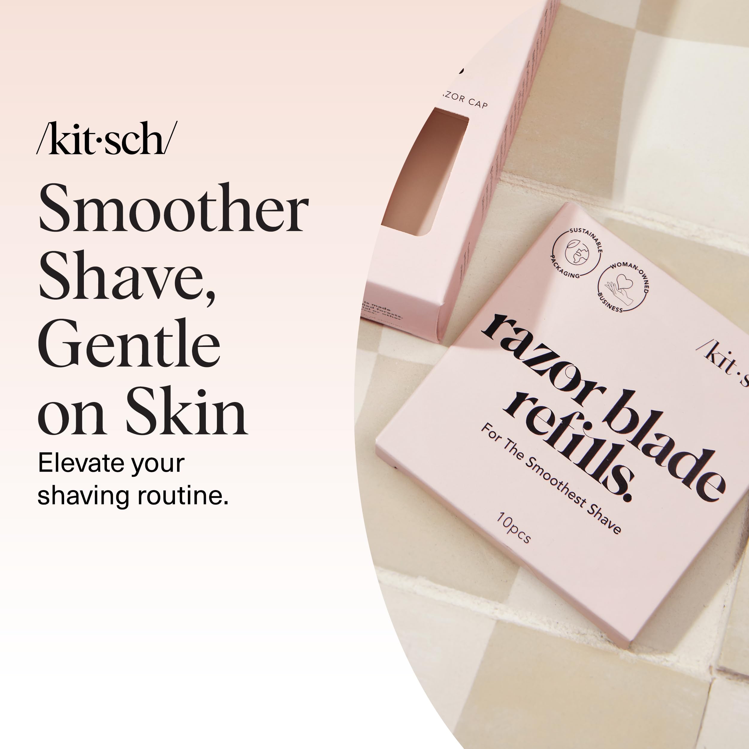 Kitsch long-lasting razor blades designed for daily home use.