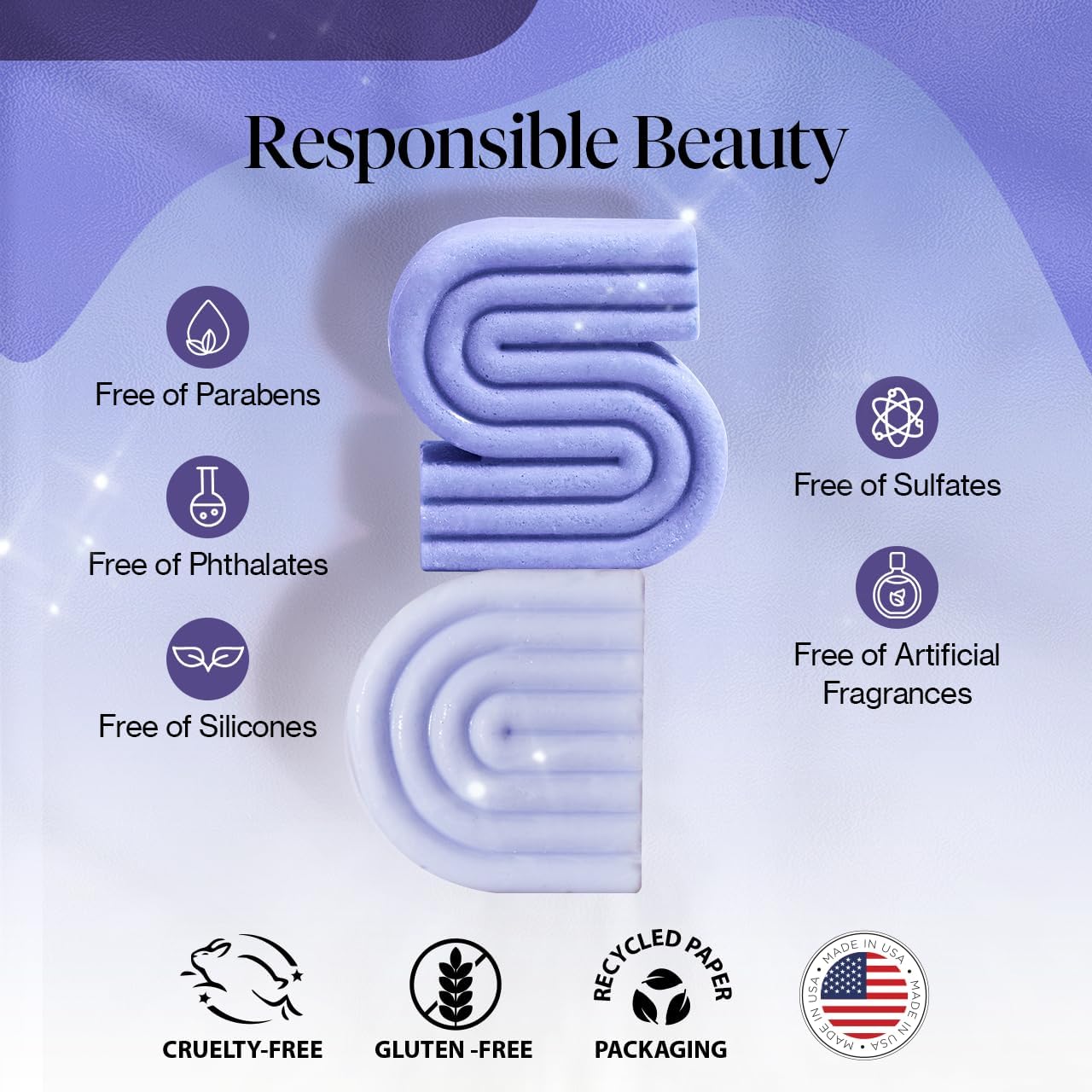 Kitsch Made-in-USA shampoo bar packaging and ingredients