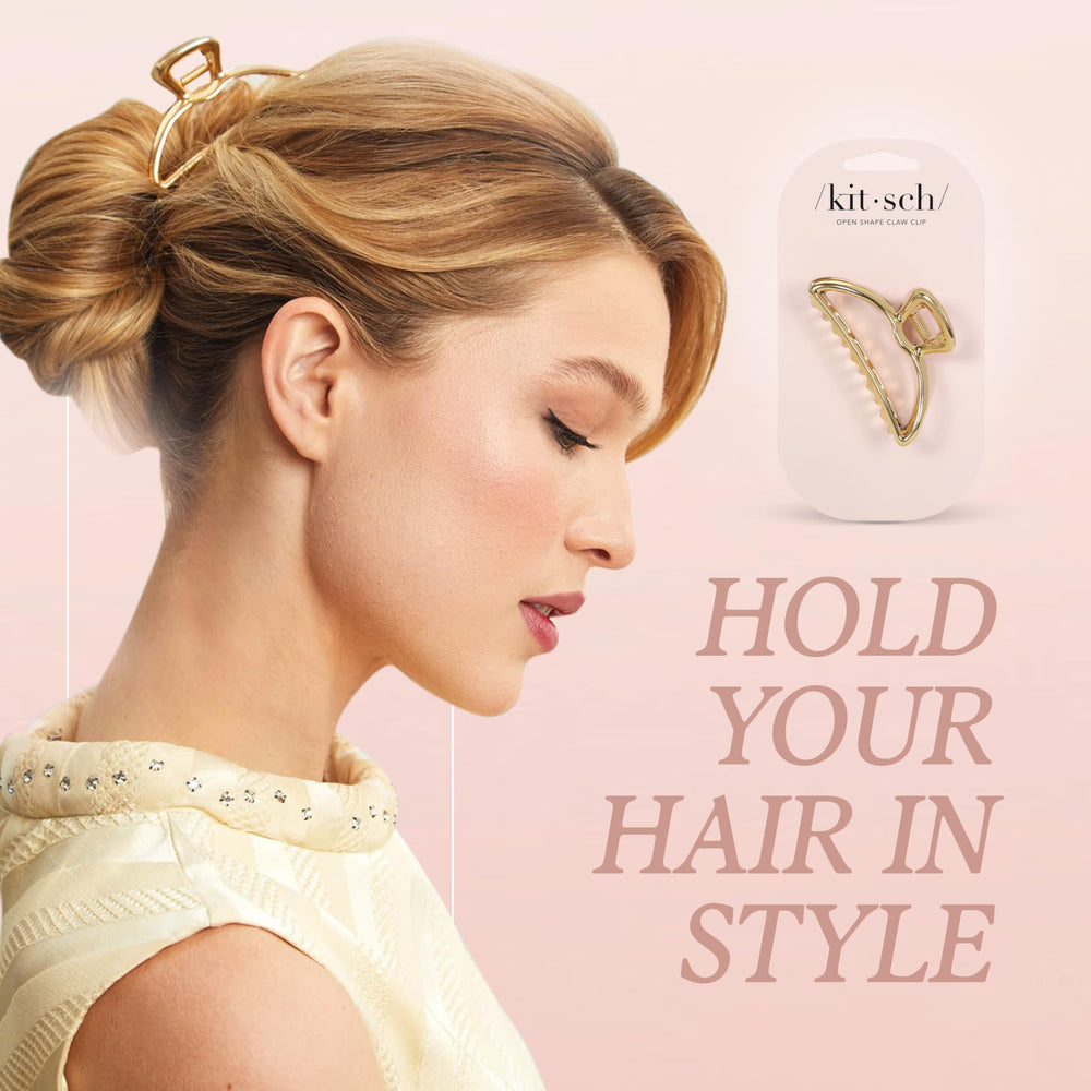 Kitsch metal hair clip is travel-friendly and pocket-ready for styling on the go
