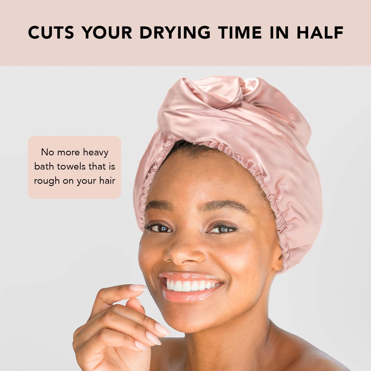Kitsch microfiber hair towel wrap curly hair protection for defined texture.