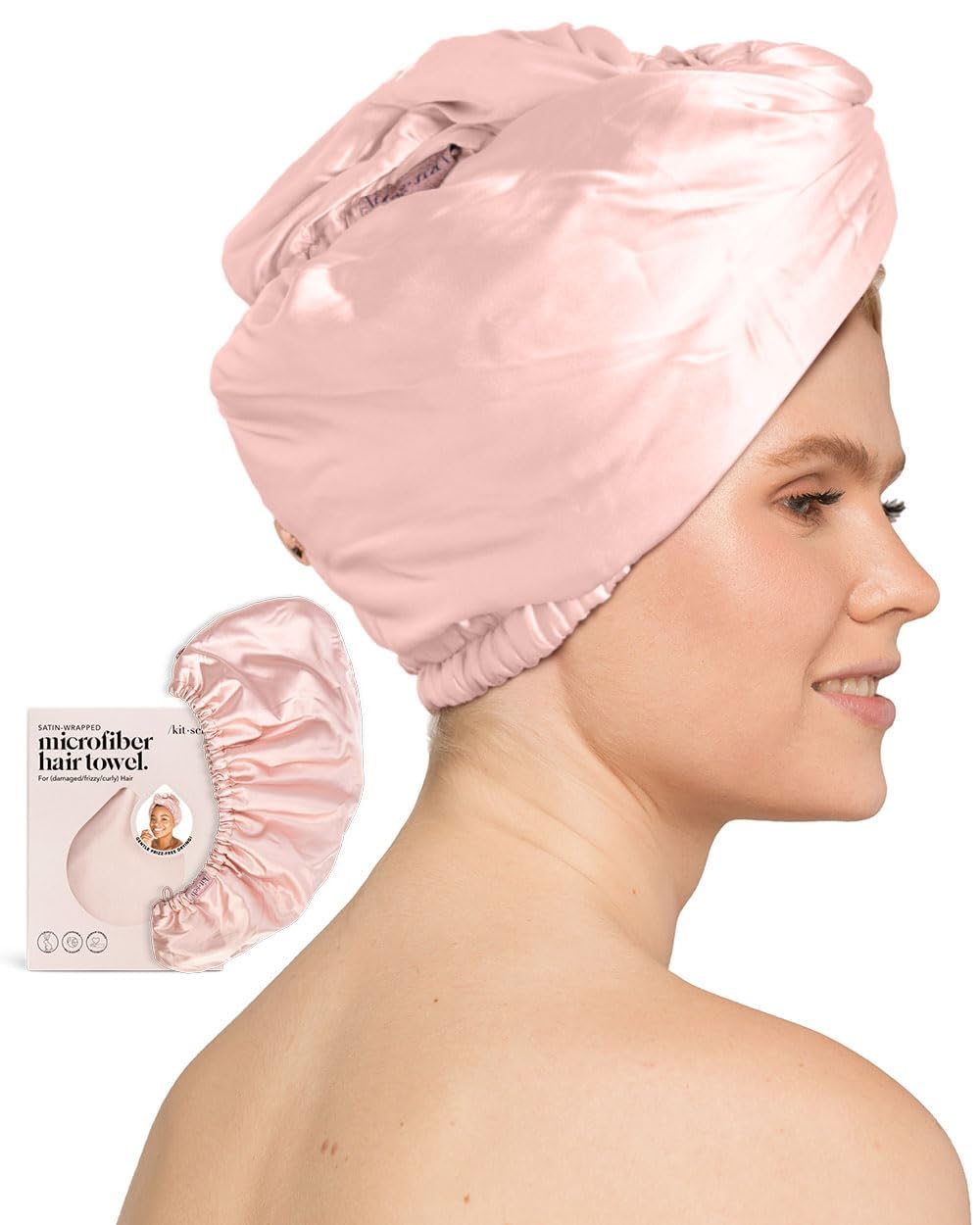 Kitsch microfiber hair towel wrap gym bag staple after workouts.