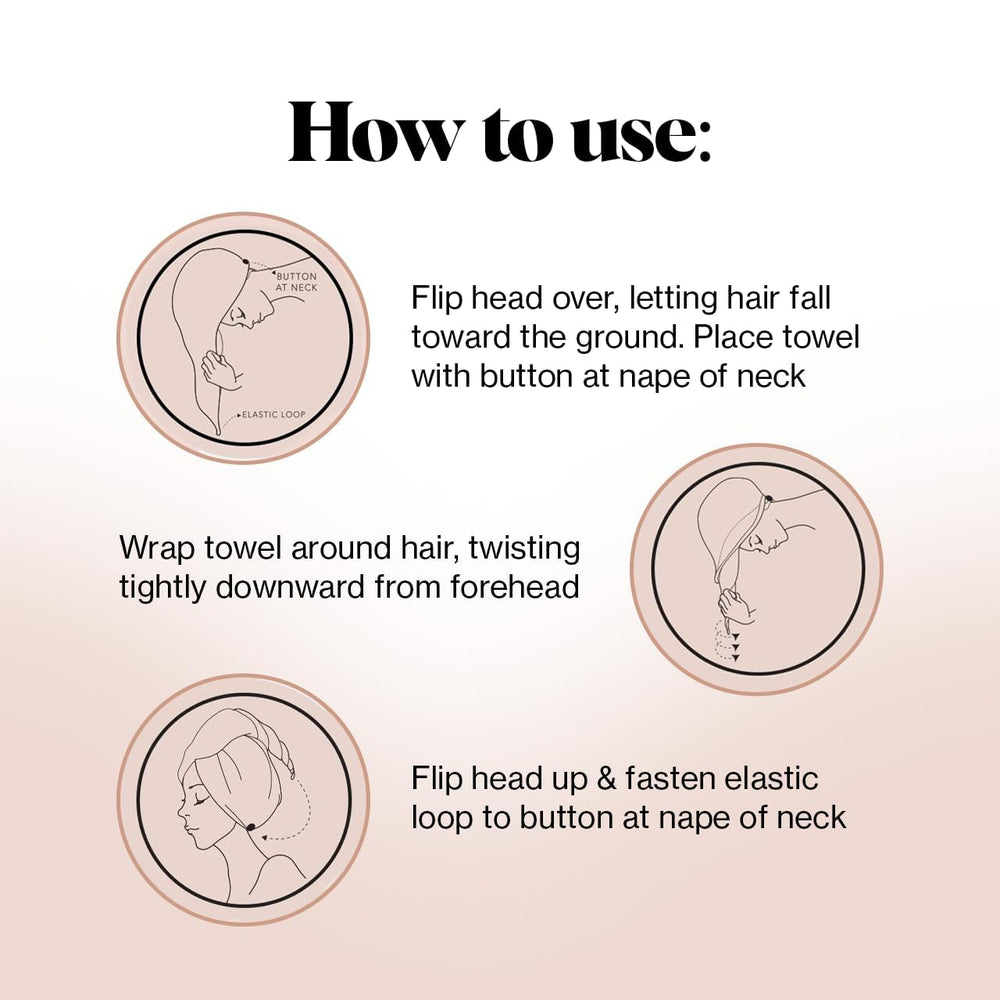 Kitsch microfiber hair towel wrap travel size for on-the-go use.