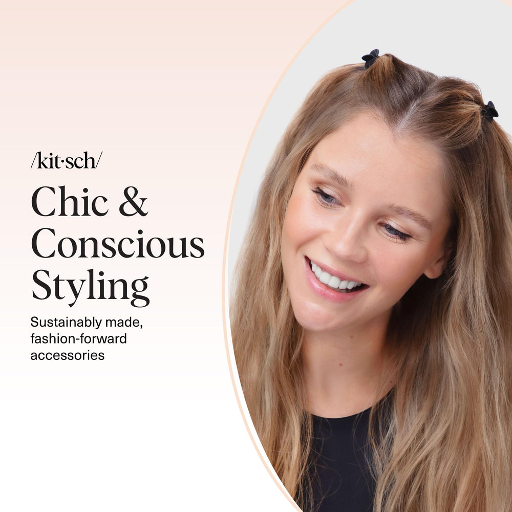 Kitsch mini claw clips made from recycled plastic supporting eco-friendly styling.