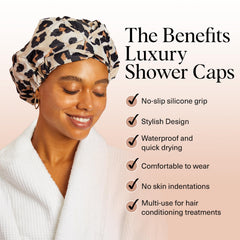 Kitsch non-slip silicone grip keeps the cap securely in place during showers