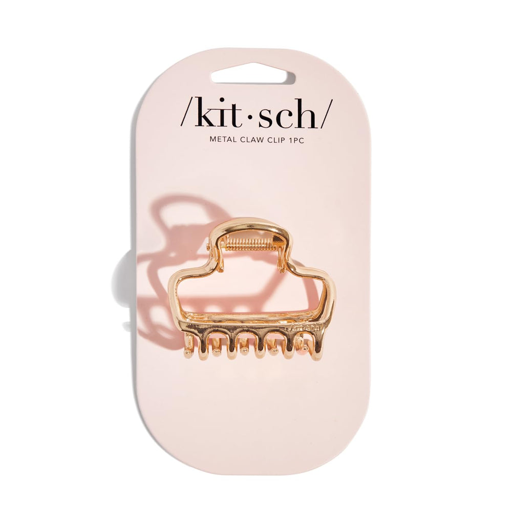 Kitsch Open Shape Metal Hair Clip in gold for quick updos and secure hold.