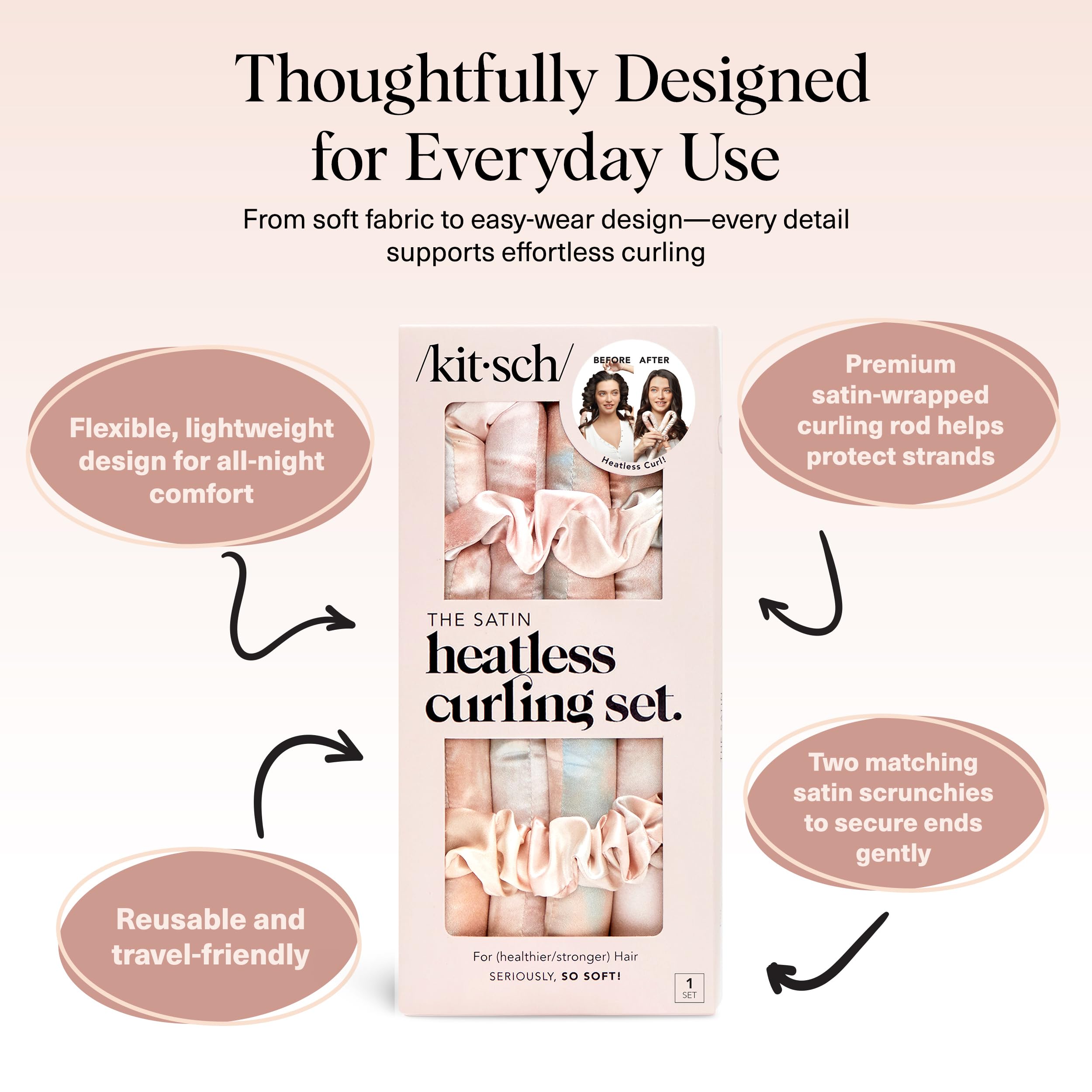 Kitsch overnight curling process simplifies styling while you sleep