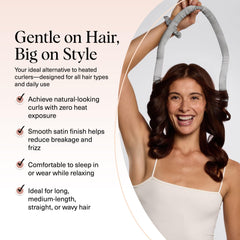 Nightly use with Kitsch satin curler for soft defined curls