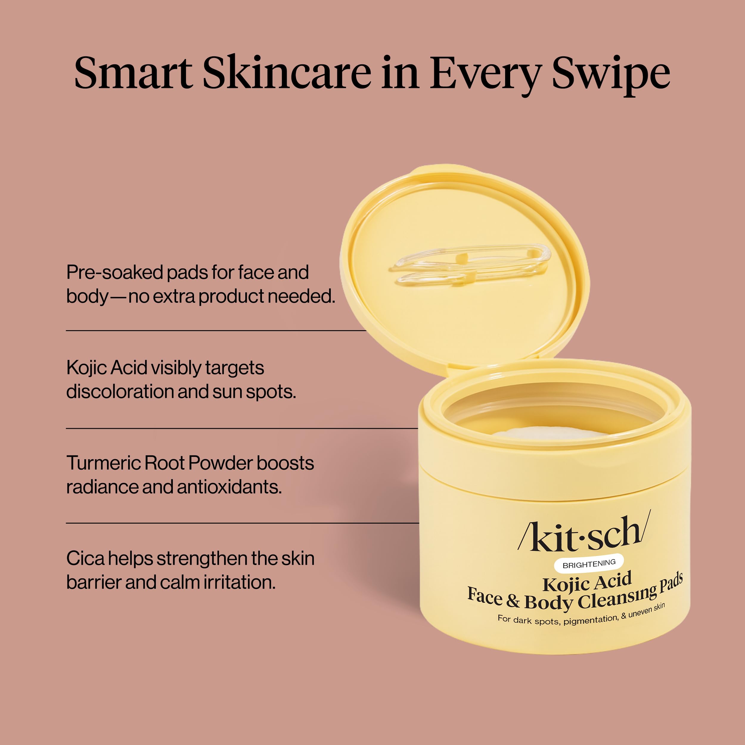 Kitsch pads texturizados para rostro: exfoliación suave