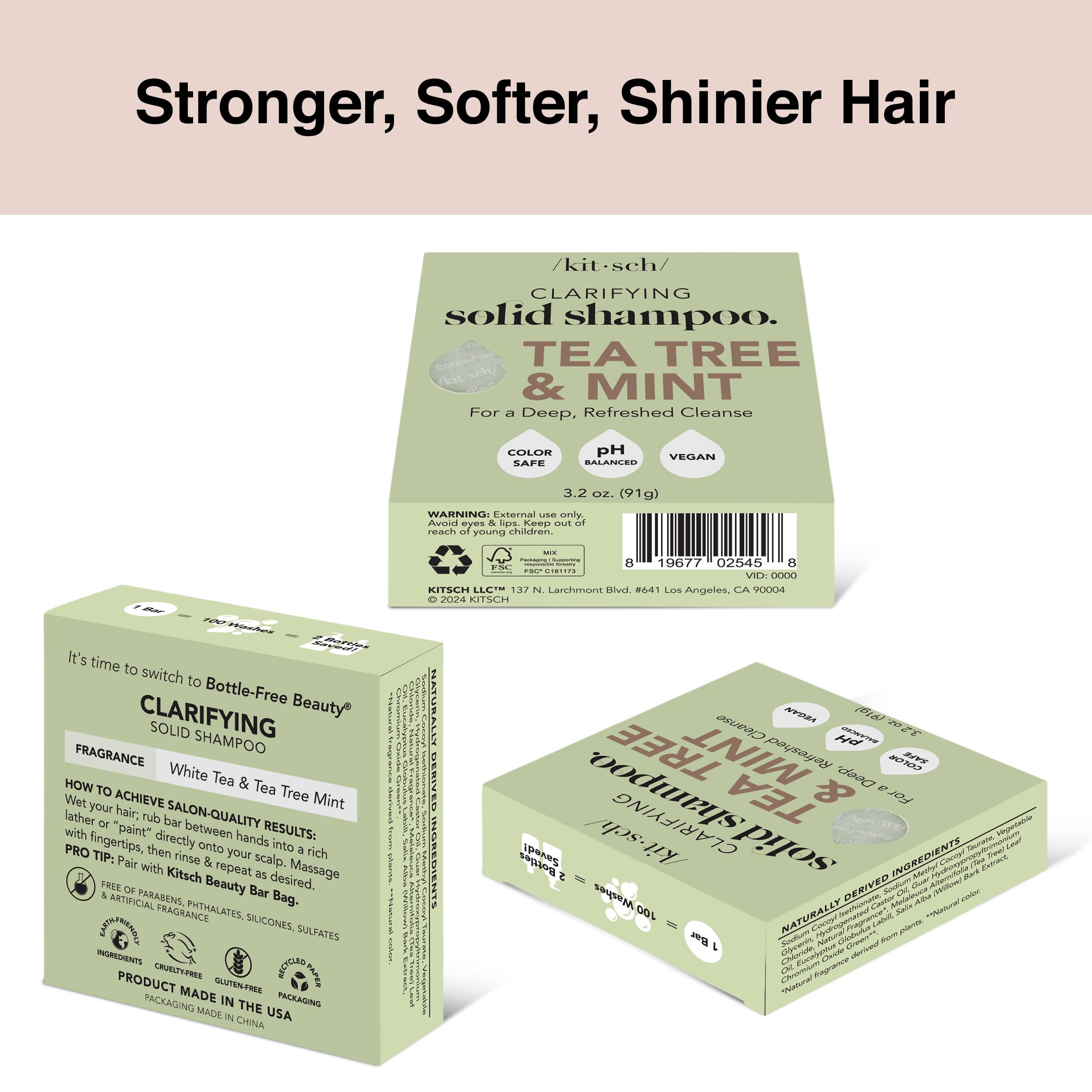 Kitsch paraben- and sulfate-free formula for gentle daily use.