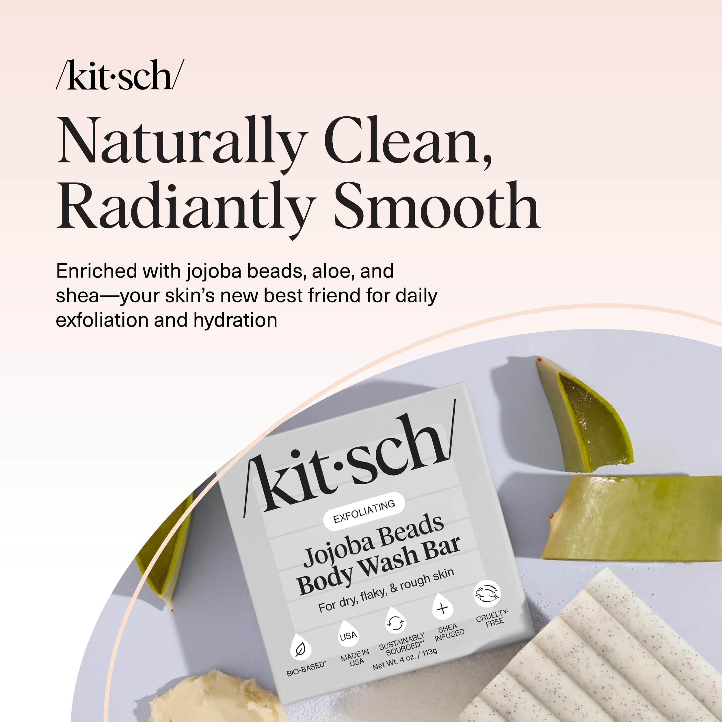 Kitsch piel seca: exfoliación suave para zonas ásperas.