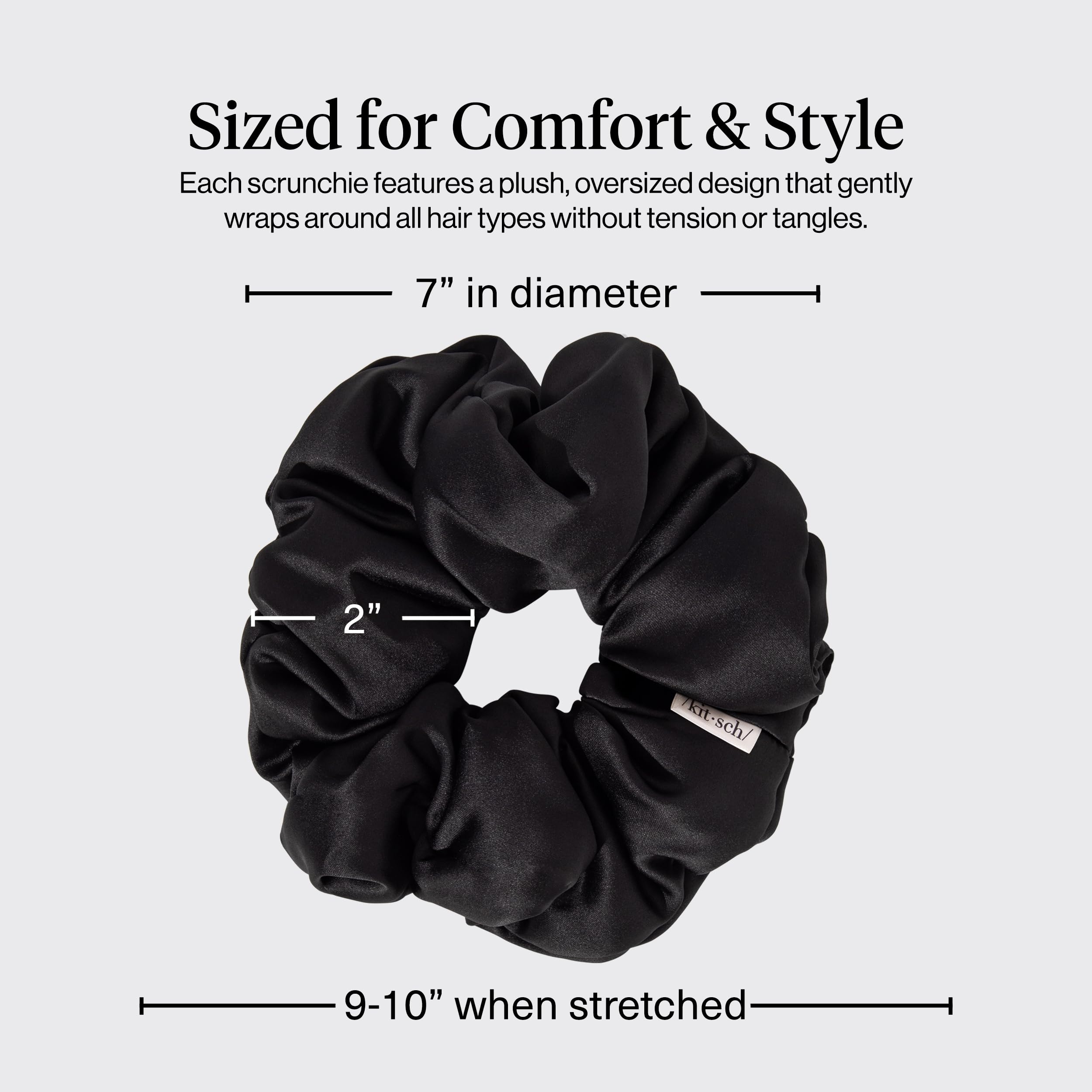 Kitsch Pillow Satin Scrunchies silk-like softness for ponytails and buns