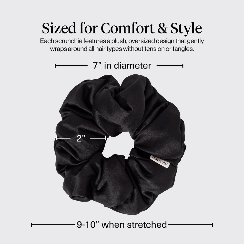 Kitsch Pillow Satin Scrunchies silk-like softness for ponytails and buns