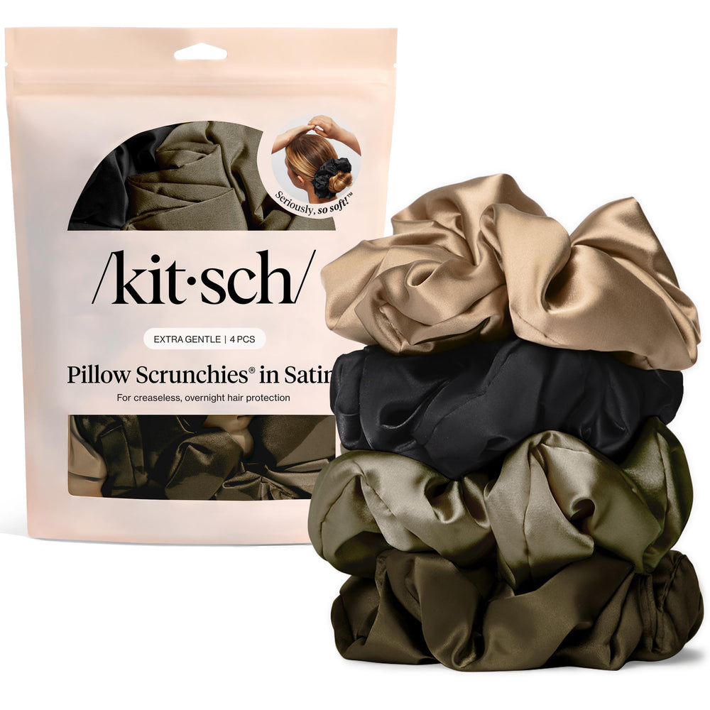 Kitsch Pillow Satin Scrunchies pillow-soft-hold for gentle daily styling