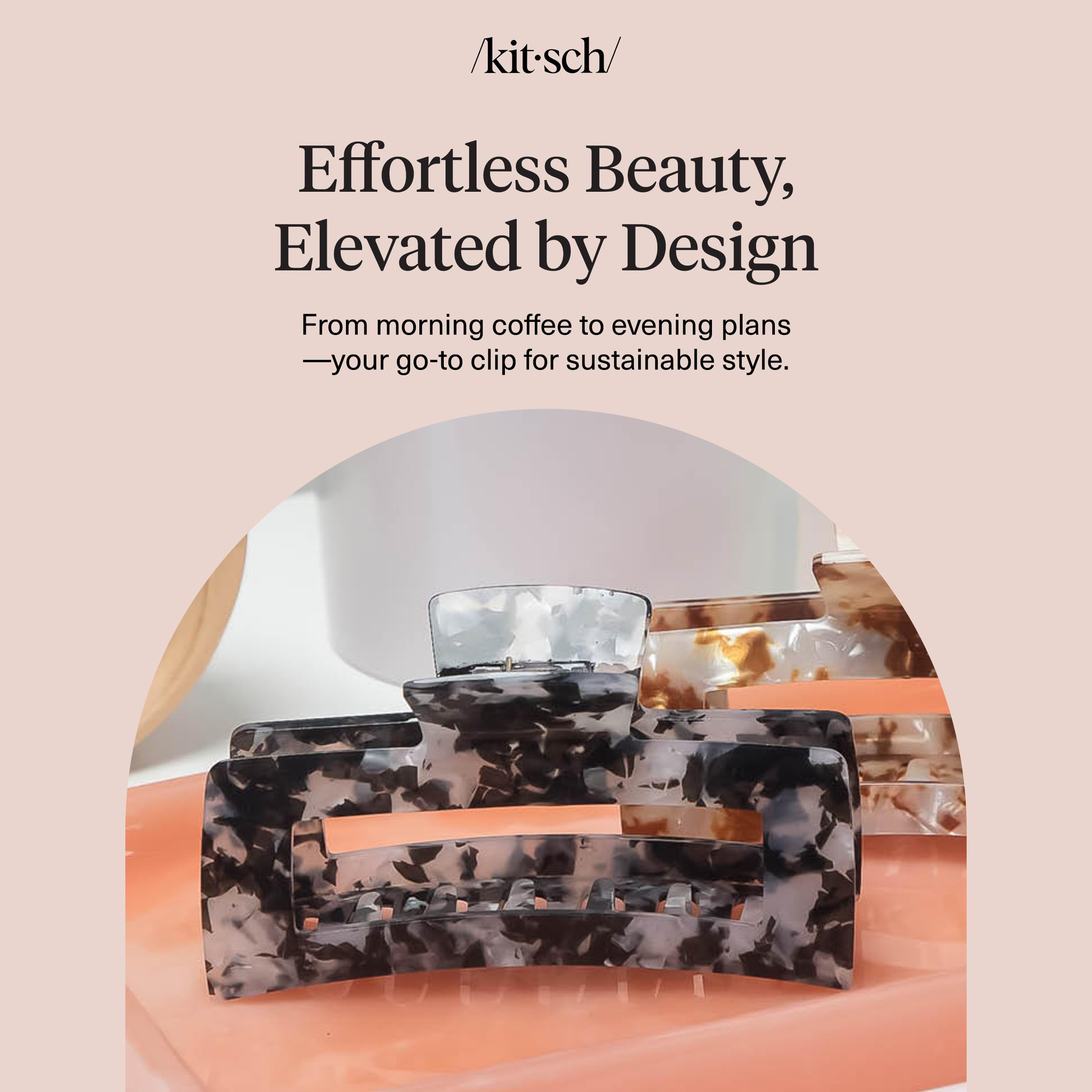 Kitsch pinza pelo segura sin resbalar: diseño ergonómico para peinados firmes en casa.