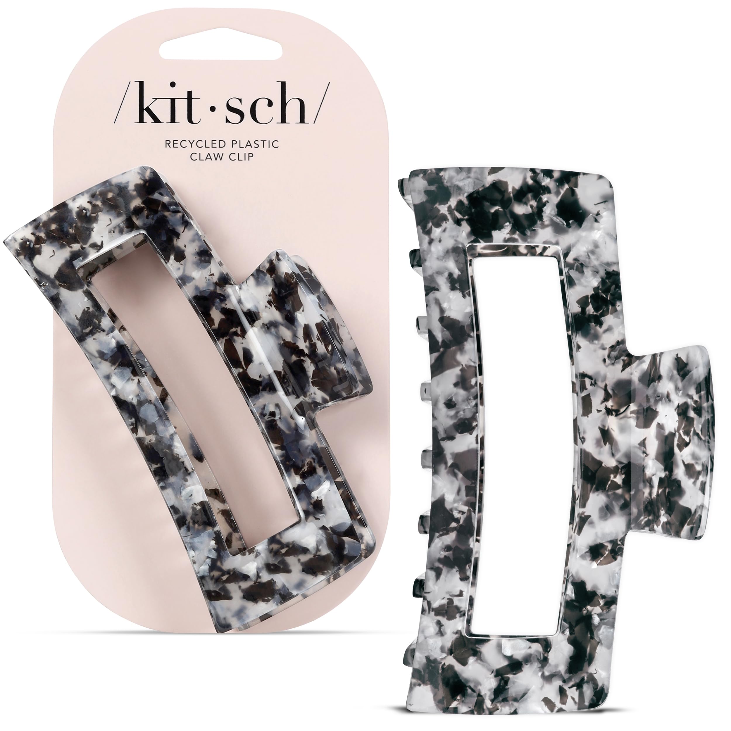 Kitsch pinza pelo grande negra: sujeción segura para cabello grueso durante todo el día.