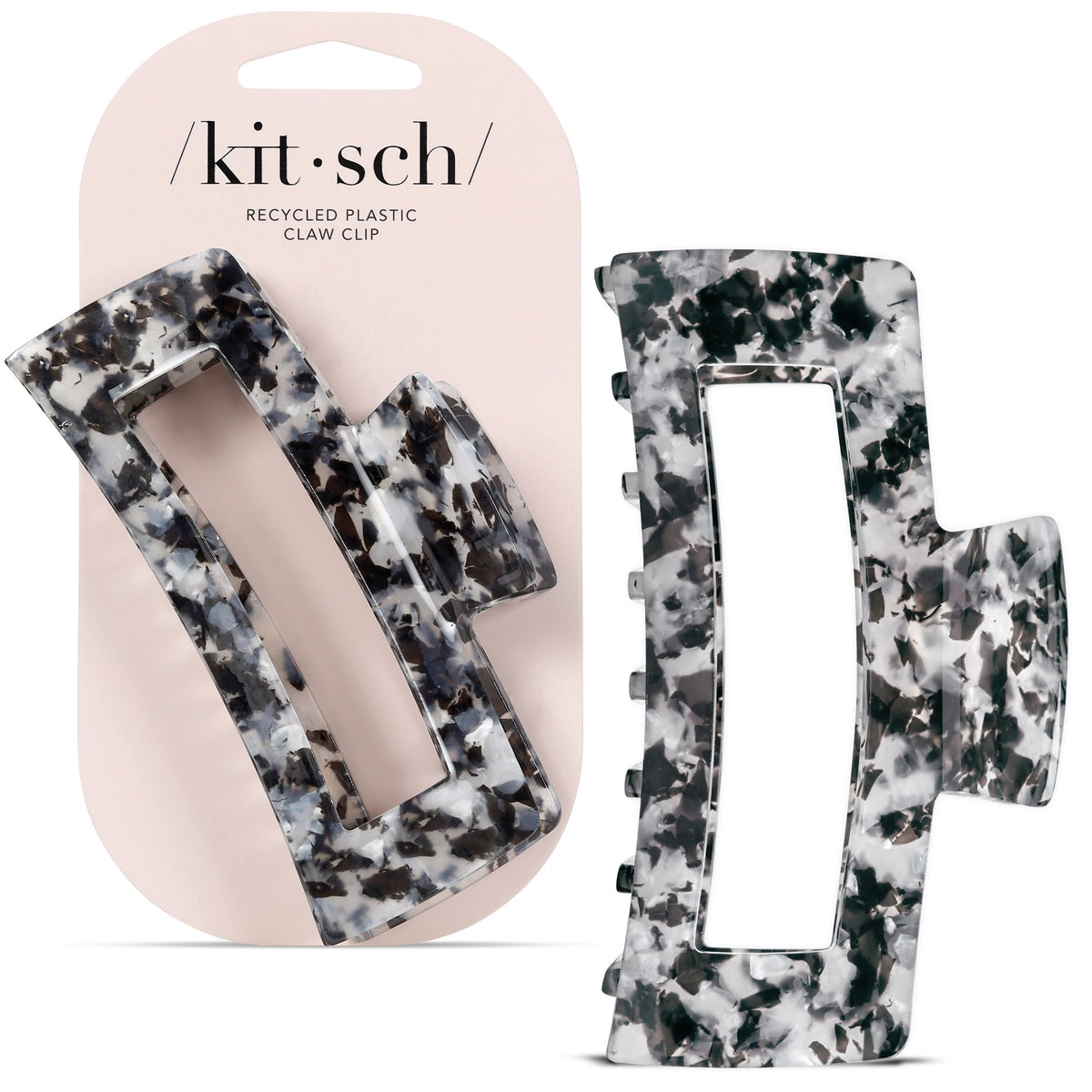 Kitsch pinza pelo grande negra: sujeción segura para cabello grueso durante todo el día.