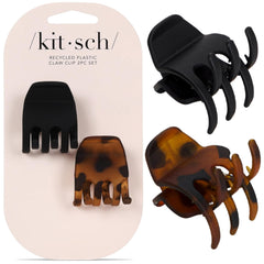 Pinza Kitsch mediana negra para uso diario y sujeción segura.