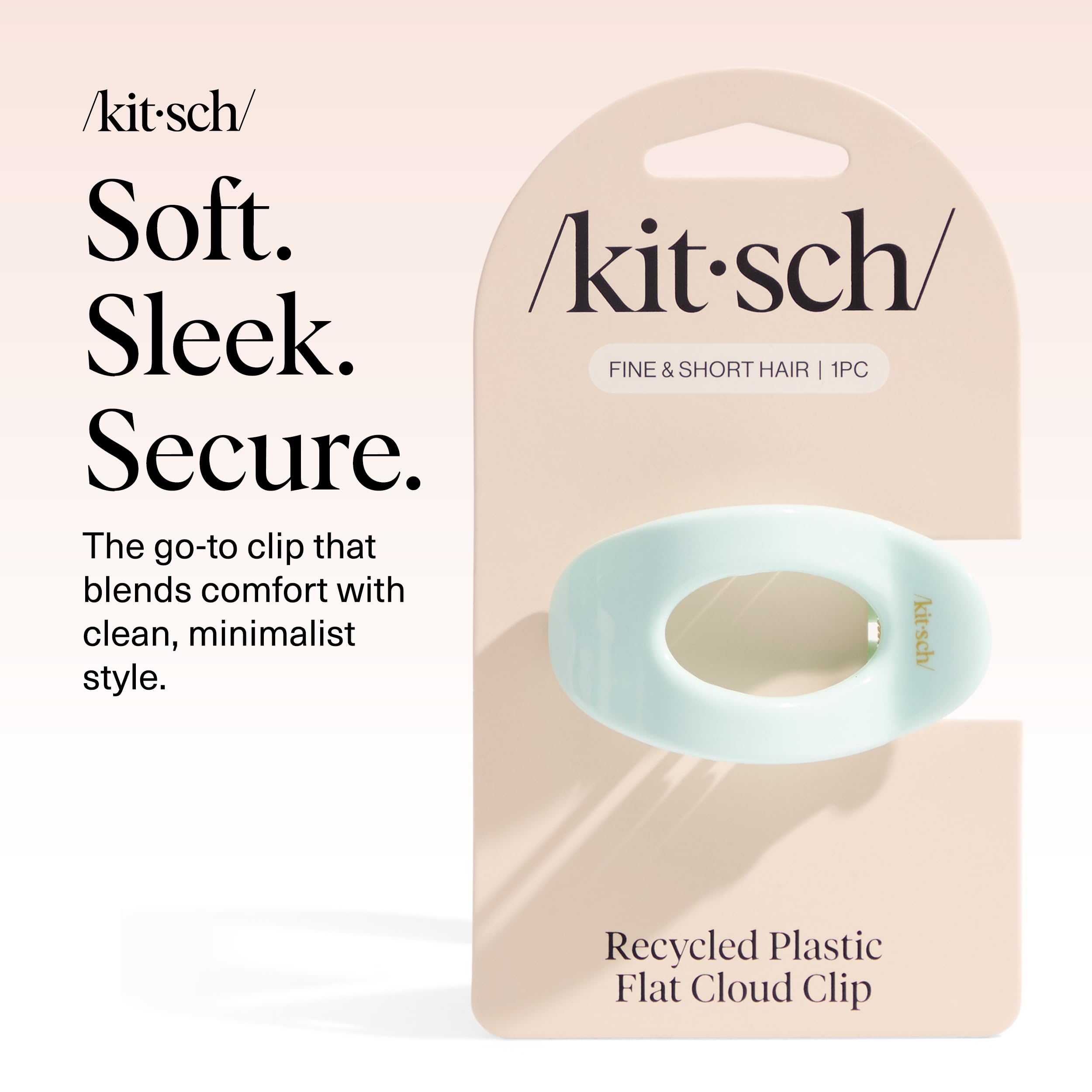 Pinza plana Kitsch para cabello grueso, agarre firme sin dolor durante todo el día.