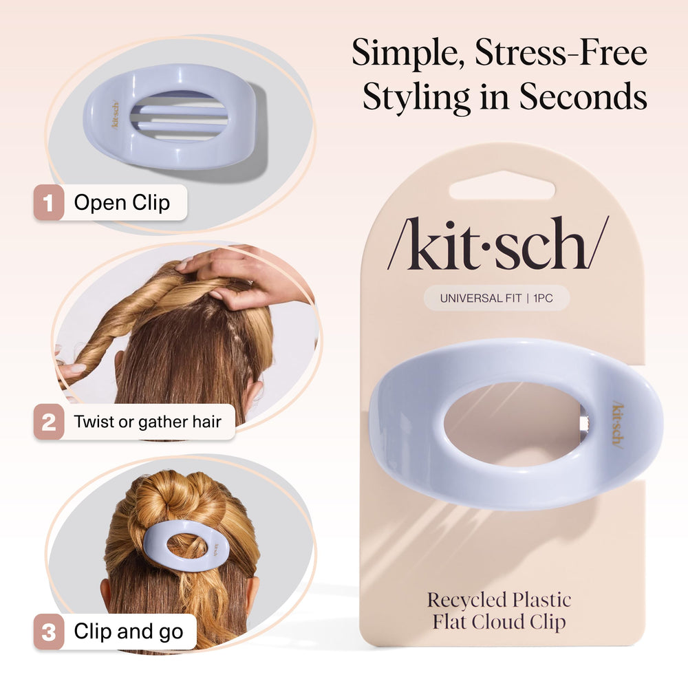 Kitsch pinza plana sin resbalado: agarre seguro incluso en movimiento.