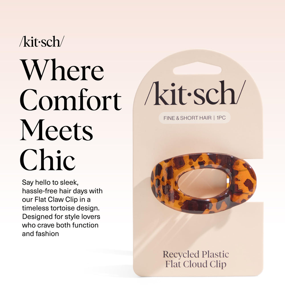 Pinza plana Kitsch muestra sujeción firme para cabello grueso o fino sin tirones.