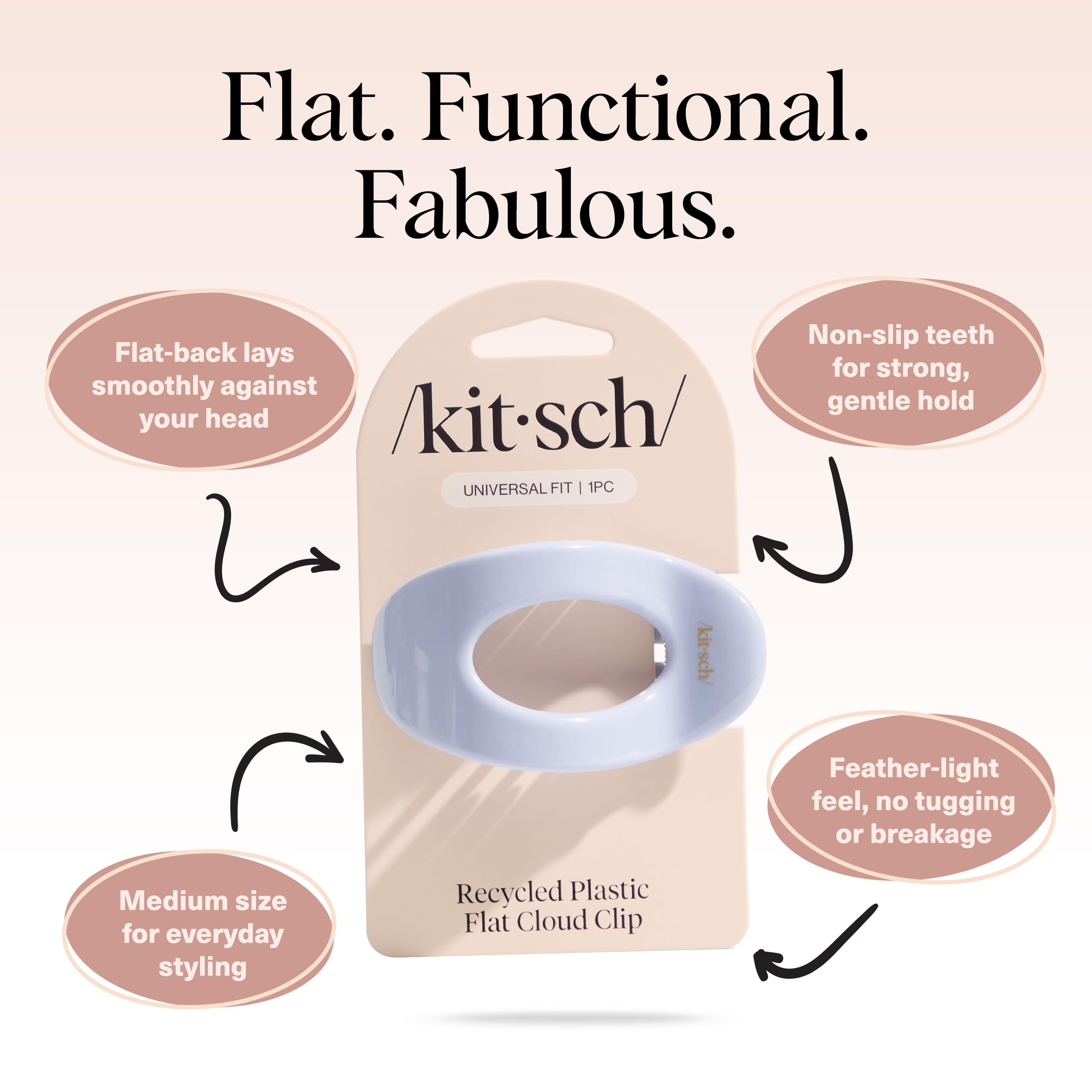 Kitsch pinza plana uso diario elegante: mantiene el cabello bajo control sin esfuerzo.